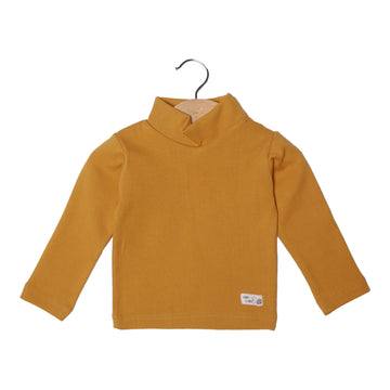 MUSTARD PLAIN HINECK FULL SLEEVES FOR WINTERS